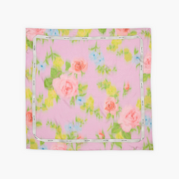 Blurred Floral Silk Scarf