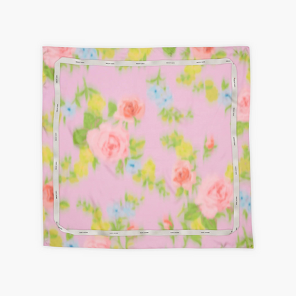 Blurred Floral Silk Scarf