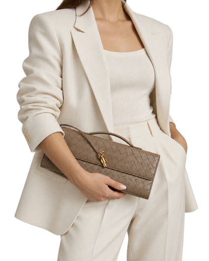 BOTTEGA VENETA Andiamo Top Handle Long Clutch