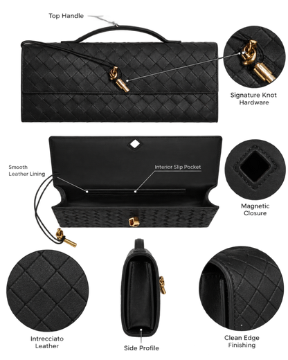 BOTTEGA VENETA Andiamo Top Handle Long Clutch
