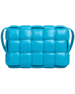 Bottega Veneta Padded Intreccio Cassette Crossbody Bag Pool