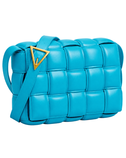 Bottega Veneta Padded Intreccio Cassette Crossbody Bag Pool