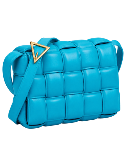 Bottega Veneta Padded Intreccio Cassette Crossbody Bag Pool