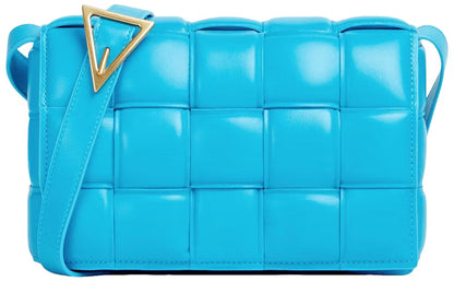 Bottega Veneta Padded Intreccio Cassette Crossbody Bag Pool