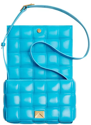 Bottega Veneta Padded Intreccio Cassette Crossbody Bag Pool