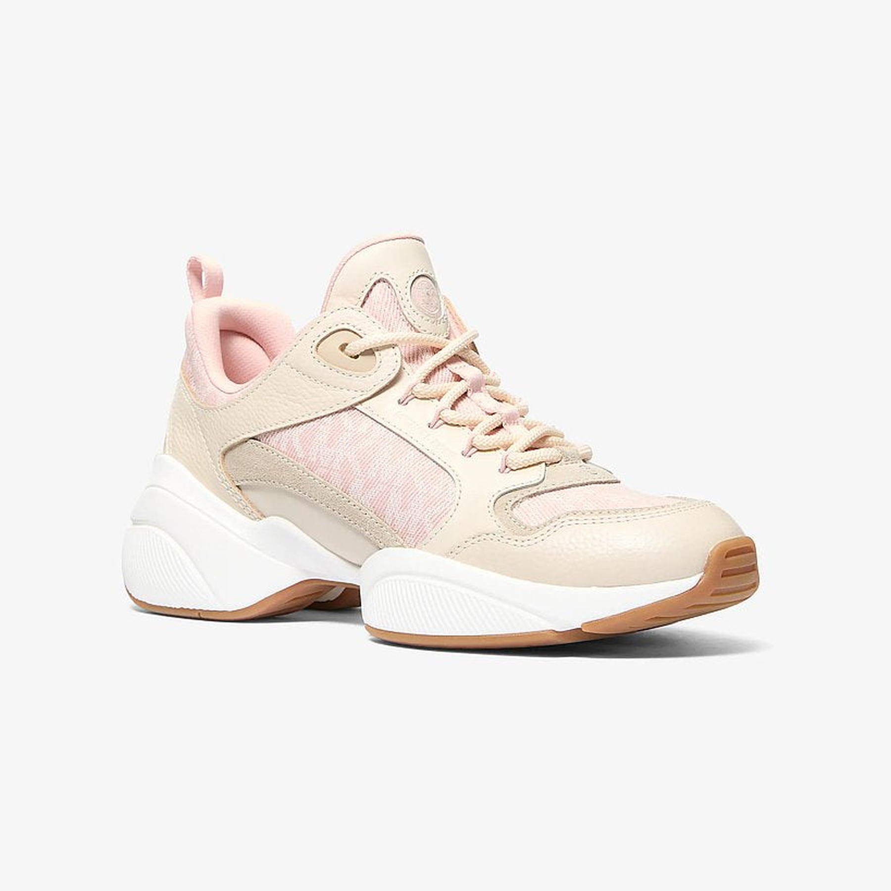Bowie Signature Logo and Leather Trainer