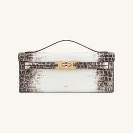 Bria Structured Top Handle Bag - White Croc