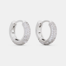 Brilliant Statements Pavé Mini Huggies