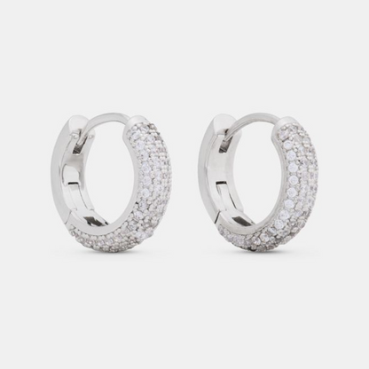 Brilliant Statements Pavé Mini Huggies
