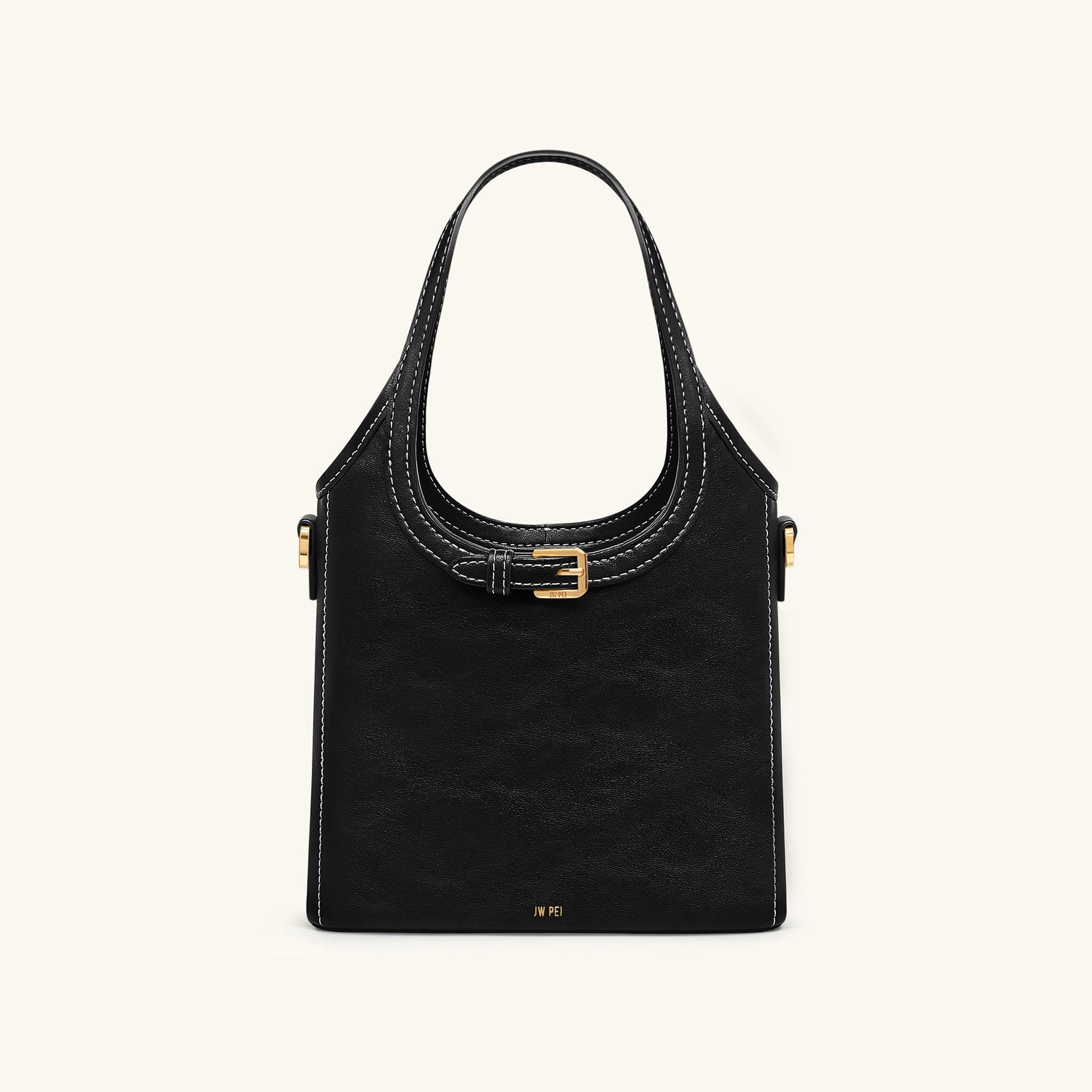Brooke Mini Belted Embellished Top Handle Bag - Black