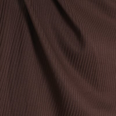Brown Asymmetrical Ribbed Midi Dress