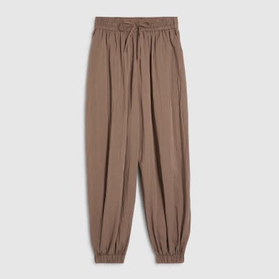 Brown Balloon Leg Trousers