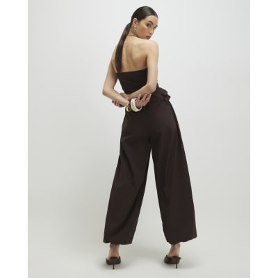 Brown Balloon Leg Trousers