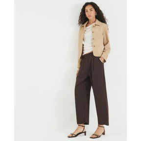 Brown Barrel Leg Trousers
