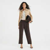 Brown Barrel Leg Trousers
