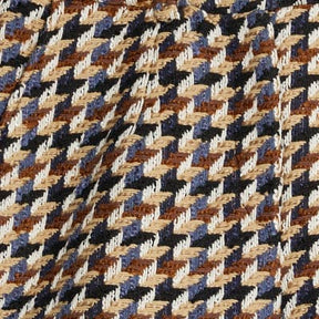 Brown Boucle Check Tailored Shorts