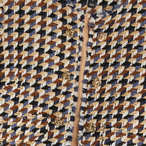Brown Boucle Check Trophy Jacket