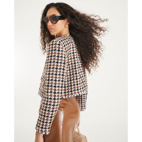 Brown Boucle Check Trophy Jacket