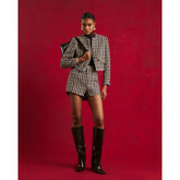 Brown Boucle Check Trophy Jacket