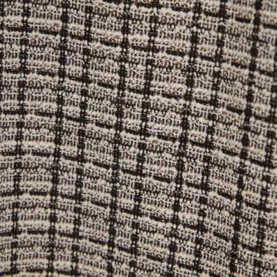 Brown Boucle Pull On Wide Leg Trousers