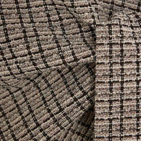 Brown Boucle Sleeveless Tie Side Top