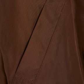 Brown Bubble Hem Bomber Jacket