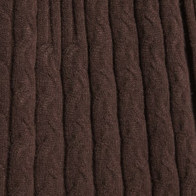 Brown Cable Knit Trousers