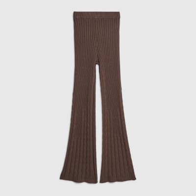 Brown Cable Knit Trousers