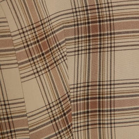 Brown Check Print Cocoon Sleeve Belted Blazer
