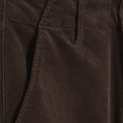 Brown Corduroy Wide Leg Trousers