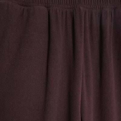 Brown Cosy Wide Leg Trousers