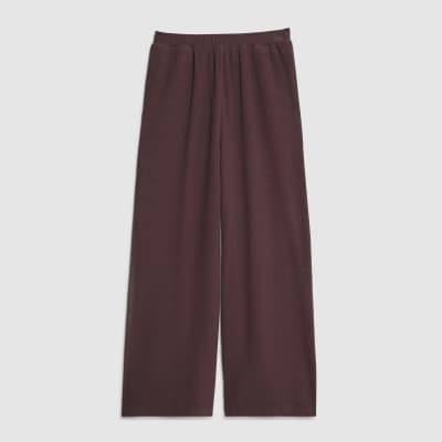 Brown Cosy Wide Leg Trousers