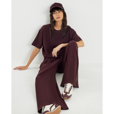 Brown Cosy Wide Leg Trousers