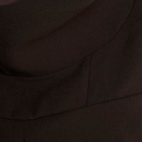 Brown Cowl neck Corset Top