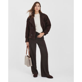 Brown Elasticated Wide Leg Trousers