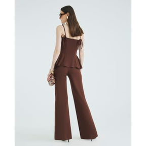 Brown Flared Trousers
