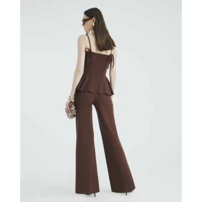 Brown Flared Trousers