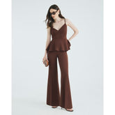 Brown Flared Trousers