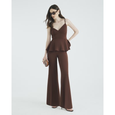 Brown Flared Trousers