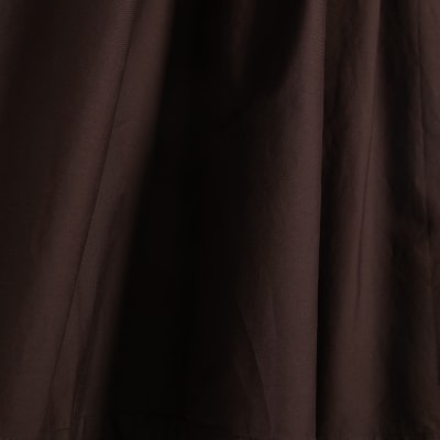 Brown Full A Line Midi Skirt