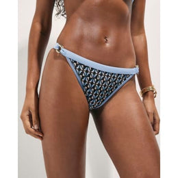 Brown Geometric Print Bikini Bottoms