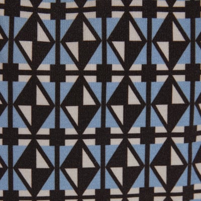 Brown Geometric Print Swimsuit