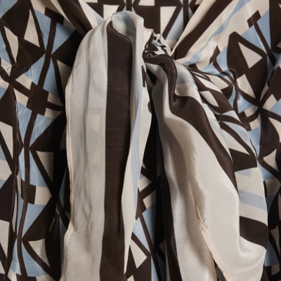 Brown Geometric Sarong