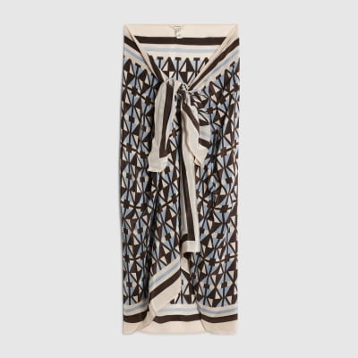 Brown Geometric Sarong