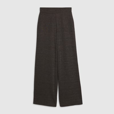 Brown Glitter Wide Leg Trousers