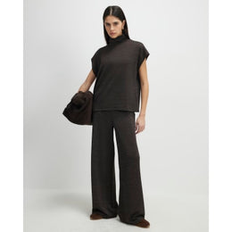 Brown Glitter Wide Leg Trousers