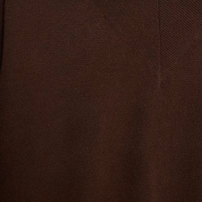 Brown High V neck Jumper