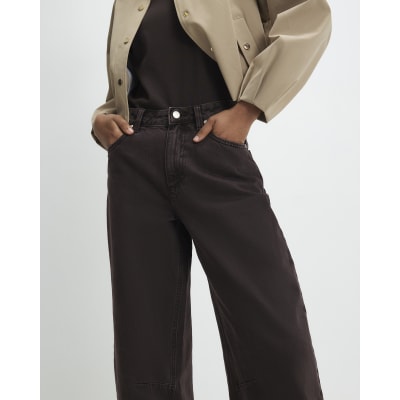 Brown High Waisted Baggy Jeans