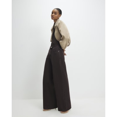 Brown High Waisted Baggy Jeans