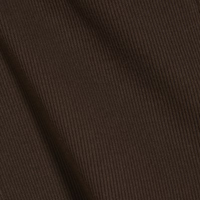 Brown High Waisted Ribbed Flare Leggings